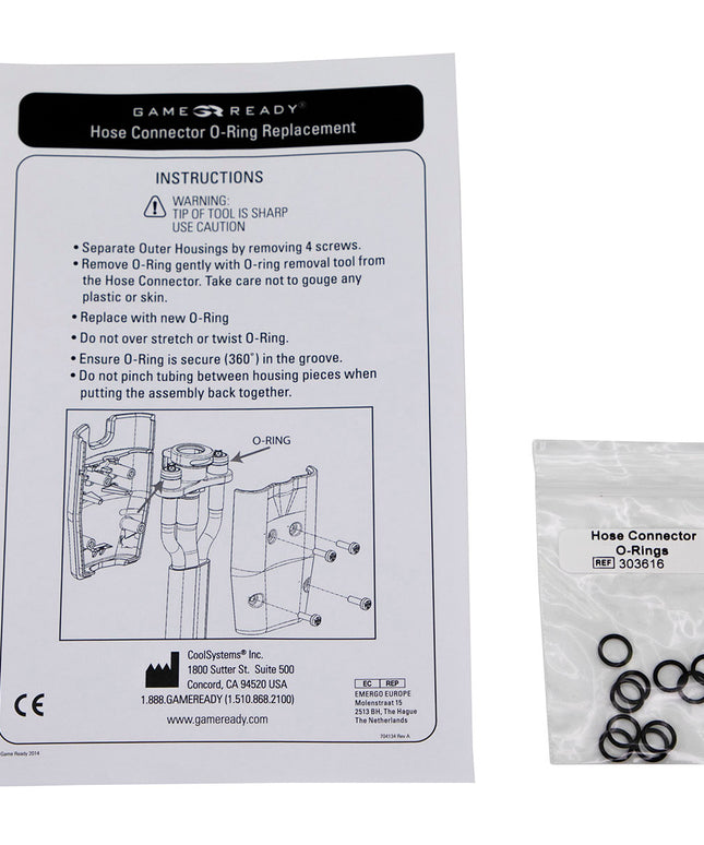 Game Ready Hose Replacement O-Rings — 10 Pack 13-2616 - Play and Sync