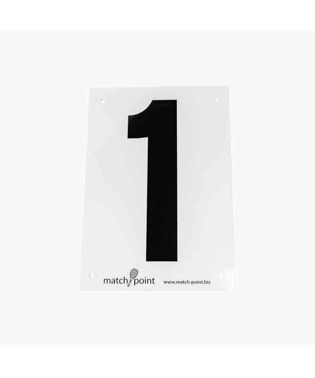 Har-Tru Tennis & Pickleball Court Numbers 7"x10" (Black on White) 140-2500-#1 - Play and Sync