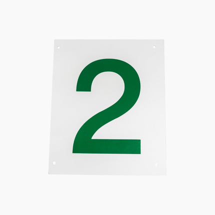 Har-Tru Tennis Court Numbers (Green on White) 140-01GN - Play and Sync