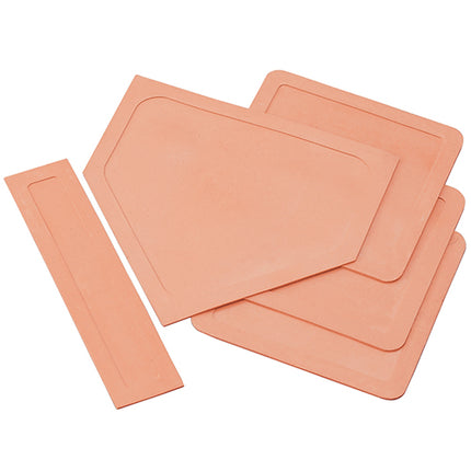 Jaypro Sports Baseball Base Set Rubber Throw-Down 13.5x13.5x0.5 in. Set of 3 BB-50 - Play and Sync