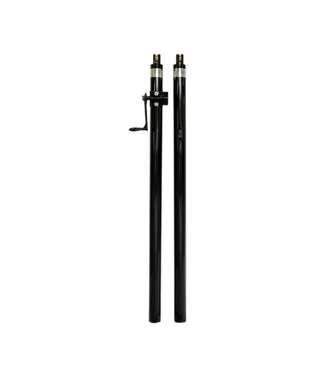 Har-Tru COURTMASTER Round Steel Post with External Wind 100-247BK - Play and Sync
