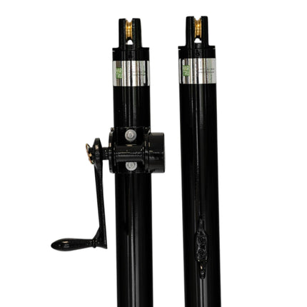 Har-Tru COURTMASTER Round Steel Post with External Wind 100-247BK - Play and Sync