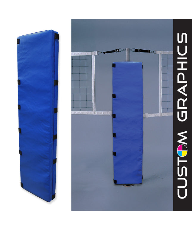 Jaypro Sports Volleyball Center Upright Protector Pads with Custom Graphics PVB-100CPDX - Play and Sync