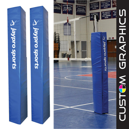 Jaypro Sports Volleyball Upright Protector Pads with Custom Graphics PVB-60PDX - Play and Sync