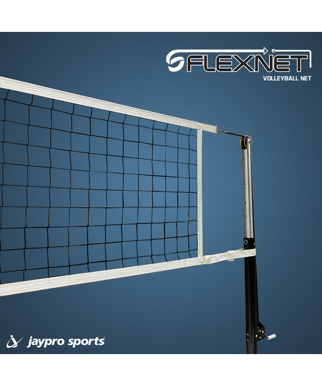 Jaypro Sports Volleyball Net - Flex Net™ (32 ft. L x 39 in. H) PVBN-6 - Play and Sync