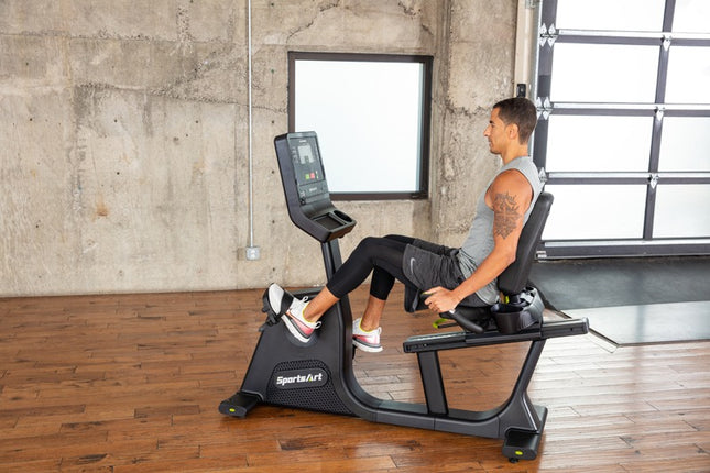 SportsArt C574R Elite Eco-Natural Recumbent Cycle | 10-6875 - Play and Sync