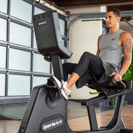SportsArt C574R Elite Eco-Natural Recumbent Cycle | 10-6875 - Play and Sync