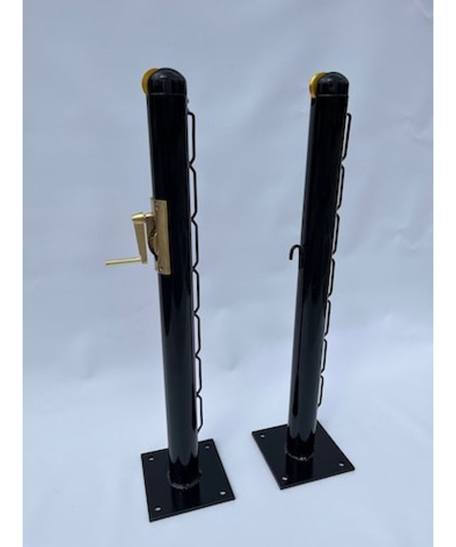 Square Pickleball Surface Mount Posts — 3" - Play and Sync
