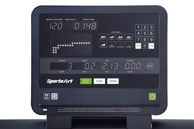SportsArt T661M Medical Treadmill with Long Handrail | 10-6897 - Play and Sync