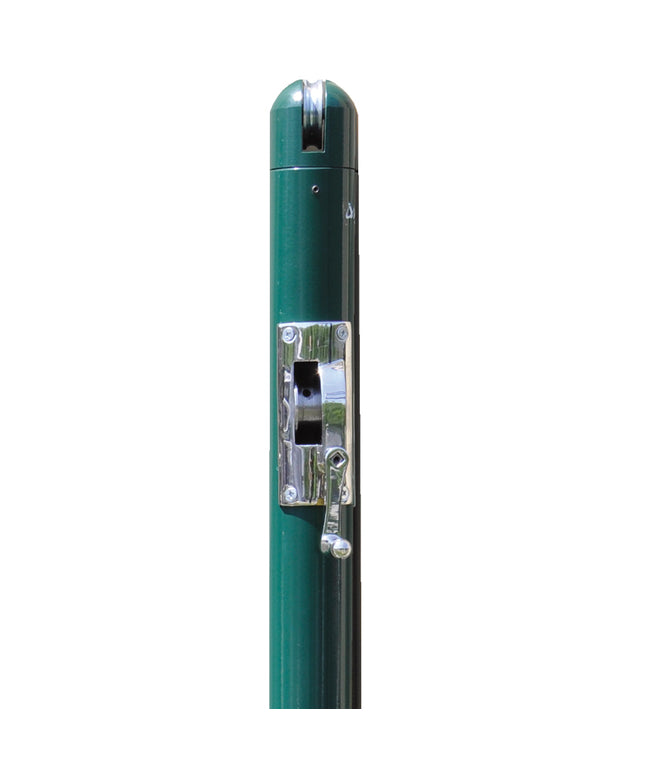Jaypro Sports Tennis Posts - (2-7/8 in. Post) (Outdoor) - Internal Winch (Round) TP278GR - Play and Sync