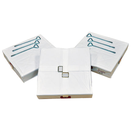 Jaypro Sports Baseball Base Set Economy 15x15x3 in. Set of 3 White BB-100 - Play and Sync