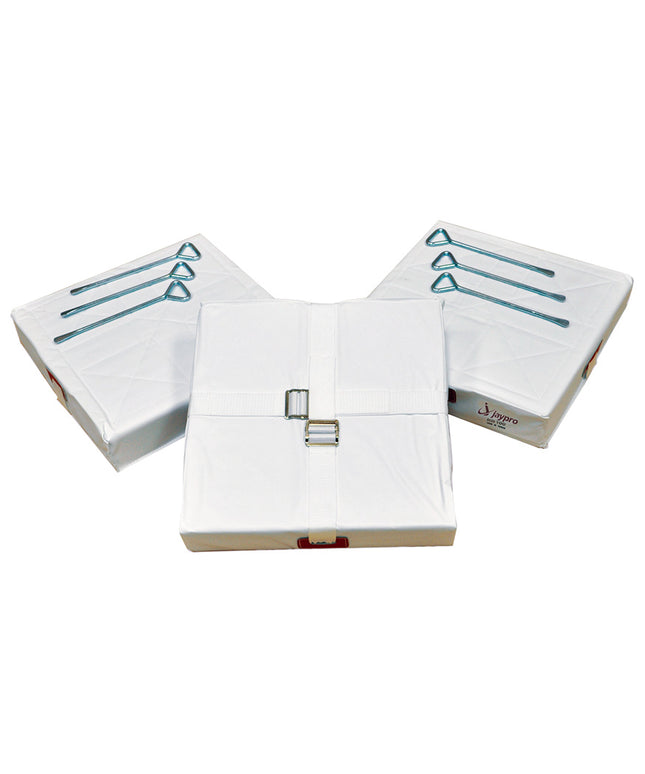 Jaypro Sports Baseball Base Set Economy 15x15x3 in. Set of 3 White BB-100 - Play and Sync