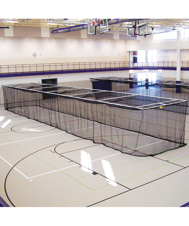 Jaypro Sports Batting Cage - Ceiling Suspended Retractable (70 ft. x 12 ft. x 12 ft.) | BBC-700M