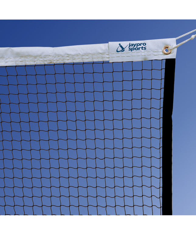 Jaypro Sports Badminton Replacement Net (210/12 Knotless Nylon Sq. Mesh) (21 ft.L x 30 in.H) (Black) BND-1 - Play and Sync