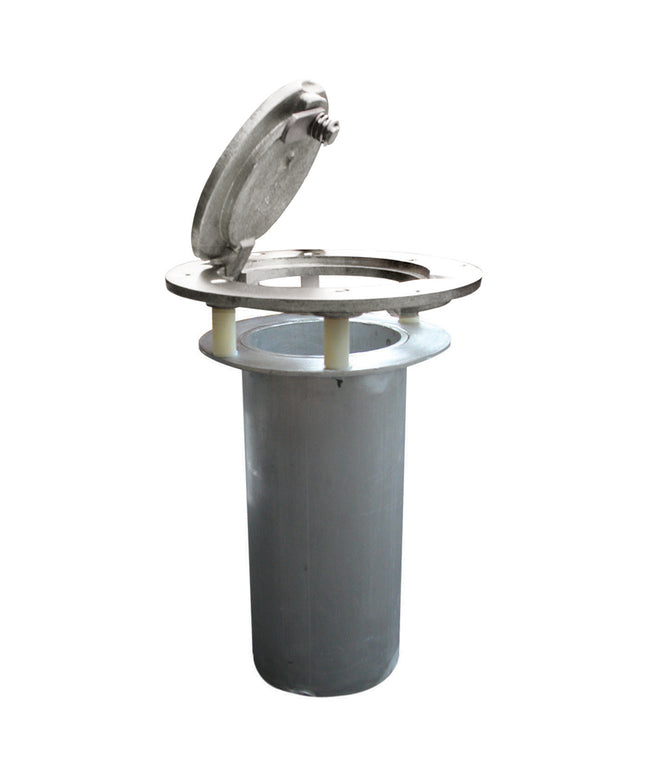 Jaypro Sports Floor Sleeves with Chrome Cover (2-3/8 in. Upright) BSO-2G-CP - Play and Sync