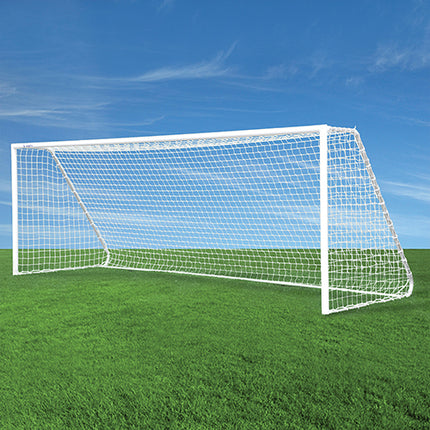 Jaypro Sports Soccer Goal Replacement Nets (4 in. Sq. 3mm Twist) Club Soccer Goal (6-1/2 ft.H x 12 ft.W x 2 ft.B x 6 ft.D) (White) SCN-12 - Play and Sync