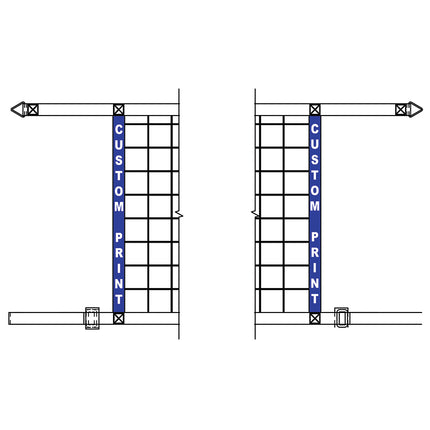 Jaypro Sports Customized Graphics - Volleyball Side Net Tapes CVNT-2 - Play and Sync