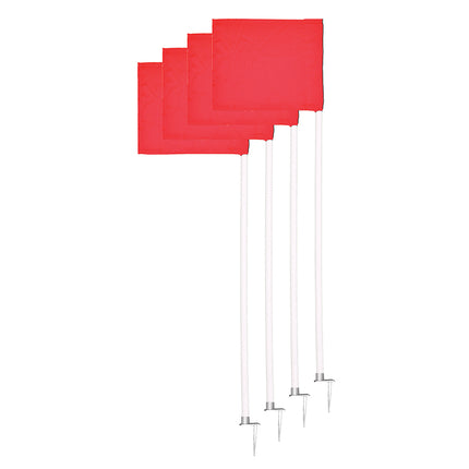 Jaypro Sports Corner Flags - Official Size with Stationary Base - (Set of 4) DCF-251 - Play and Sync