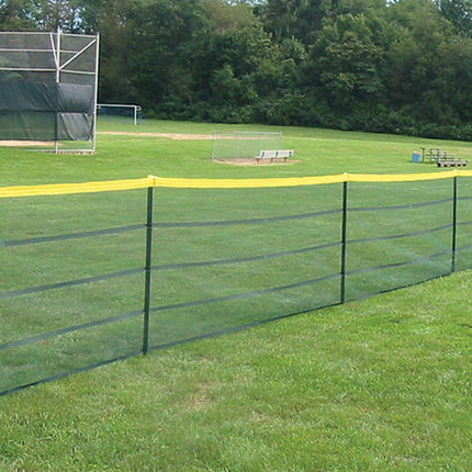 Jaypro Sports Field Fence - Temporary - 314 ft. (One Piece Kit) (Green) DTF314G - Play and Sync