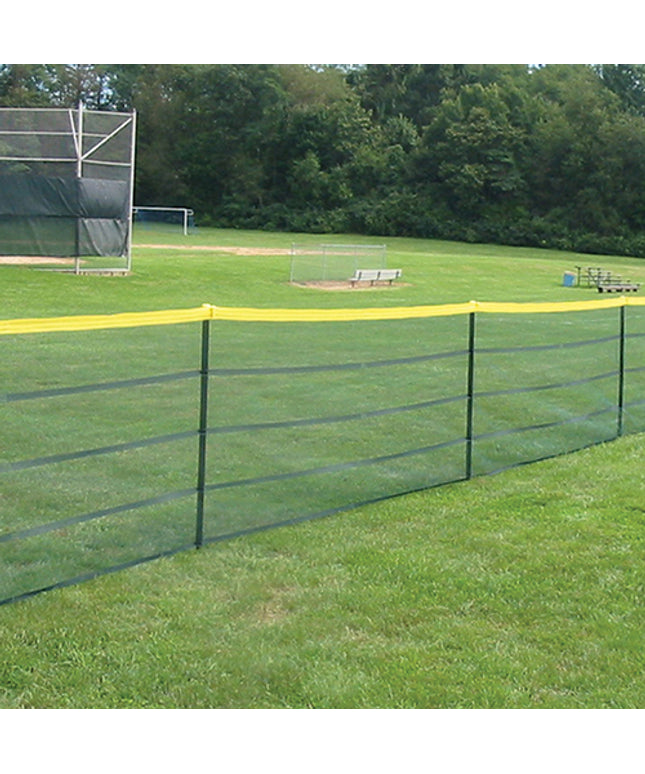 Jaypro Sports Field Fence - Temporary - 314 ft. (One Piece Kit) (Green) DTF314G - Play and Sync