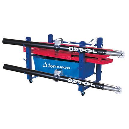 Jaypro Sports Volleyball Equipment Carrier (48 in.L x 36 in.W - 6 Poles) - Deluxe EC-1000 - Play and Sync
