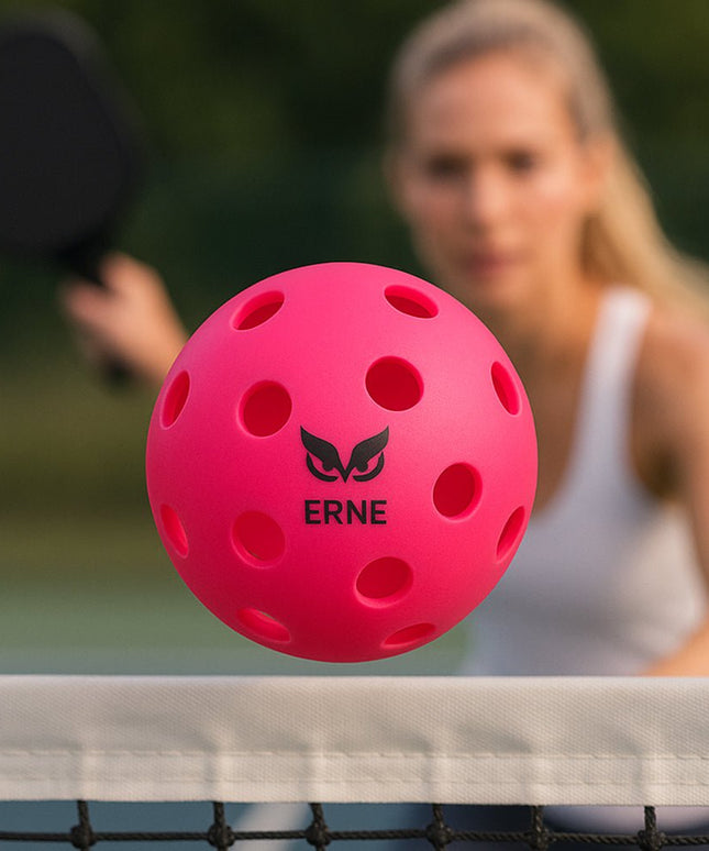 ERNE Pink Pickleball Sound Dampening Pickleballs (Qty 10) Breast Cancer Awareness Special 2025ERNEPLAYINGBALLS10_PINK - Play and Sync