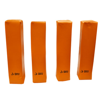 Jaypro Sports Football Field Markers - Free Standing Pylons (18 in. H x 4 in. W x 4 in. D) (Set of 4) (Orange) | FBPYLN - Play and Sync