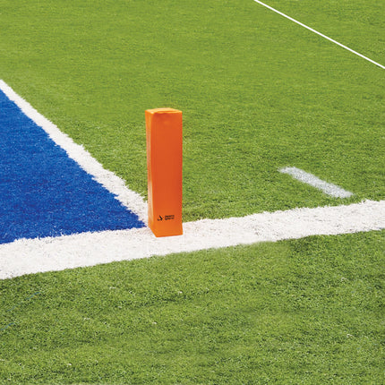 Jaypro Sports Football Field Markers - Free Standing Pylons (18 in. H x 4 in. W x 4 in. D) (Set of 4) (Orange) | FBPYLN