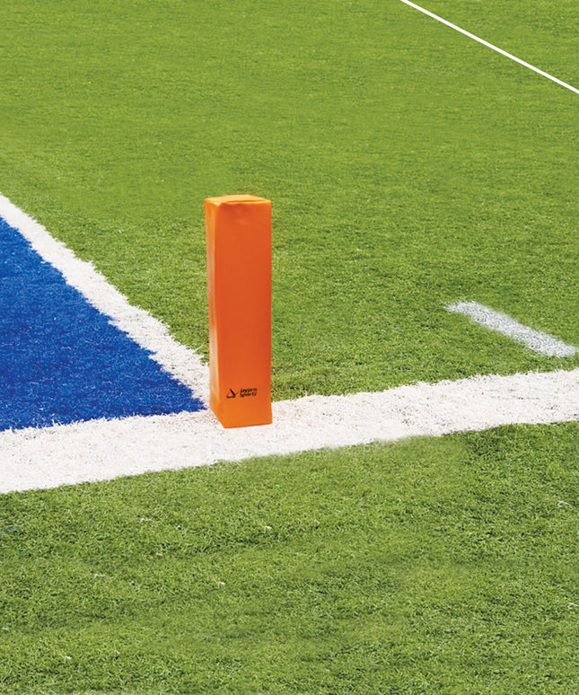 Jaypro Sports Football Field Markers - Free Standing Pylons (18 in. H x 4 in. W x 4 in. D) (Set of 4) (Orange) | FBPYLN
