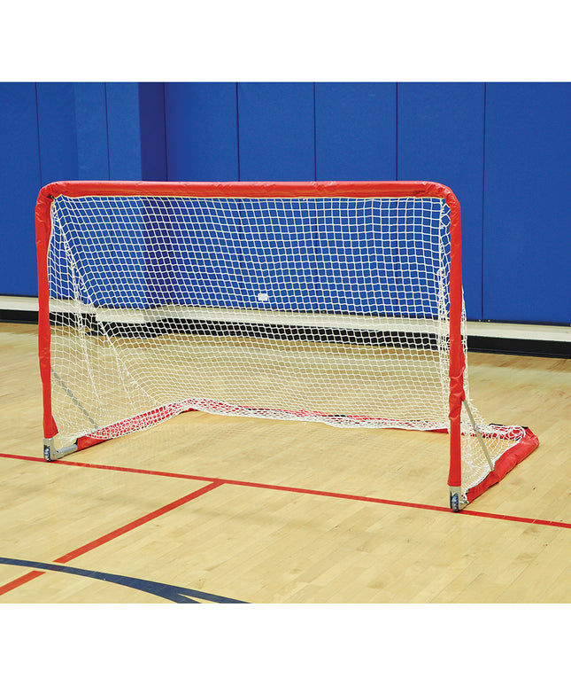 Jaypro Sports Folding Multi-Purpose Goal (4 ft.H x 6 ft.W) (1- Red, 1-Blue) FHG-46PR - Play and Sync