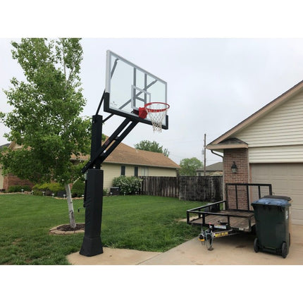First Team Stainless Olympian Adjustable In - Ground Basketball Goal  - Play and Sync