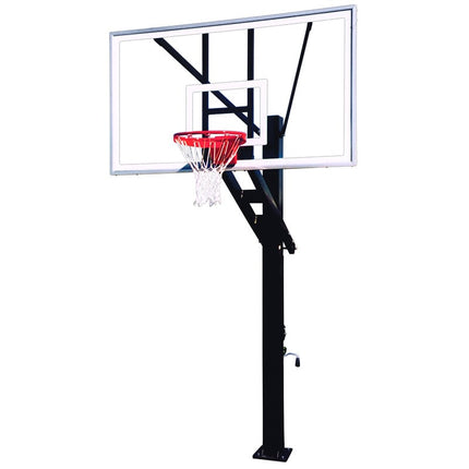 First Team Stainless Olympian Adjustable In - Ground Basketball Goal  - Play and Sync