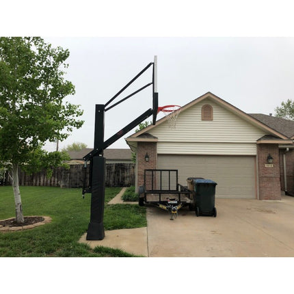 First Team Stainless Olympian Adjustable In - Ground Basketball Goal  - Play and Sync