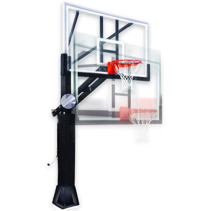 First Team Stainless Olympian Adjustable In - Ground Basketball Goal  - Play and Sync