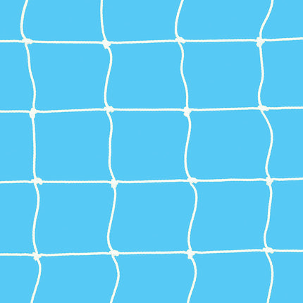 Jaypro Sports Futsal Goal Replacement Net - Official Size  (6 ft. 7 in.H x 9 ft. 10 in.W x 3 ft.3 in.D - 4 in. Sq.) (2m x 3m) (White) FSG67910NHP - Play and Sync