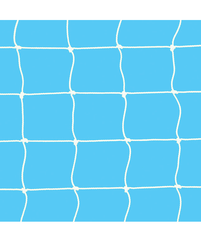 Jaypro Sports Futsal Goal Replacement Net - Official Size  (6 ft. 7 in.H x 9 ft. 10 in.W x 3 ft.3 in.D - 4 in. Sq.) (2m x 3m) (White) FSG67910NHP - Play and Sync