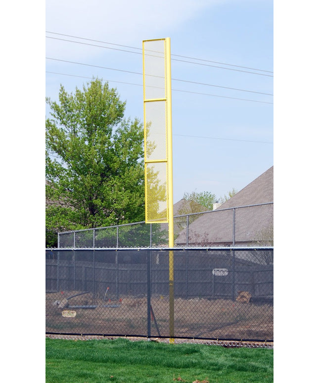 Gared 30' Surface - Mount Foul Pole, Yellow | BSPOLE - 30SM BSPOLE-30SM - Play and Sync