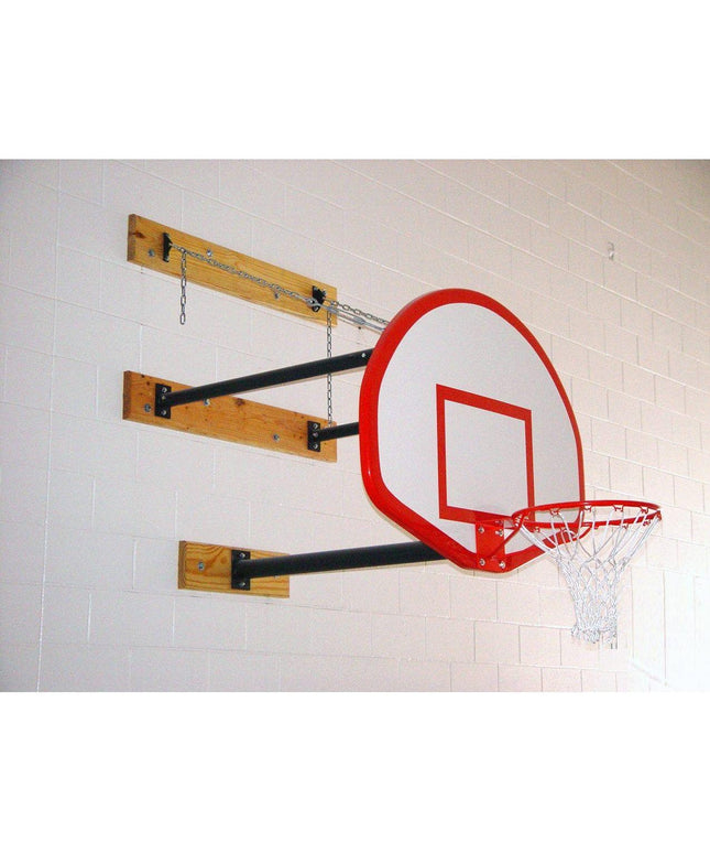 Gared 35” X 54” Stationary Basketball Wall Mounted Package w/ Manual Height Adjuster P2350-2030STAAGM - Play and Sync
