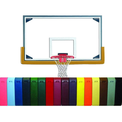 Gared 42" x 72" Collegiate Basketball Glass Backboard Package PKLXP20PM PKLXP20PM - Play and Sync