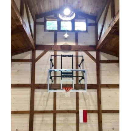 Gared 42” X 72” Fold Up Basketball Wall Mounted Package w/ Electric Height Adjuster P2400-4064GLAAGE - Play and Sync