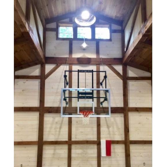Gared 42” X 72” Fold Up Basketball Wall Mounted Package w/ Electric Height Adjuster P2400-4064GLAAGE - Play and Sync