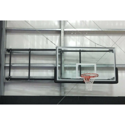 Gared 42” X 72” Side Fold Basketball Wall Mounted Package w/ Electric Height Adjuster P2500-4064GLAAGE - Play and Sync