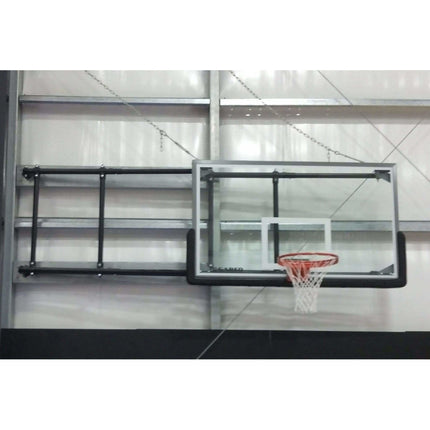 Gared 42” X 72” Side Fold Basketball Wall Mounted Package w/ Manual Height Adjuster P2500-4064GLAAGM - Play and Sync