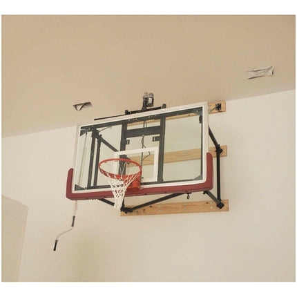 Gared 42” X 72” Side Fold Basketball Wall Mounted Package w/ Manual Height Adjuster P2500-4064GLAAGM - Play and Sync