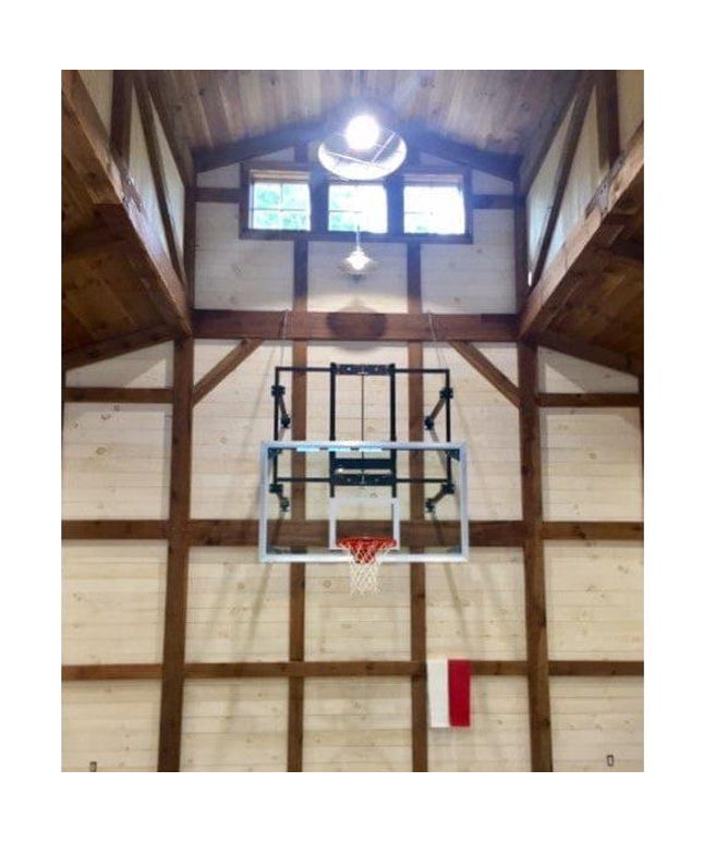 Gared 42” X 72” Stationary Basketball Wall Mounted Package w/ Electric Height Adjuster P2300-2034GLAAGE - Play and Sync