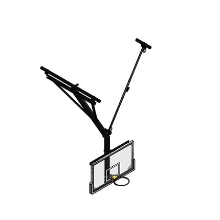 Gared Bent Single Post Side - Braced Side - Folding Ceiling Hung Basketball Backstop | 3208 3208 - Play and Sync