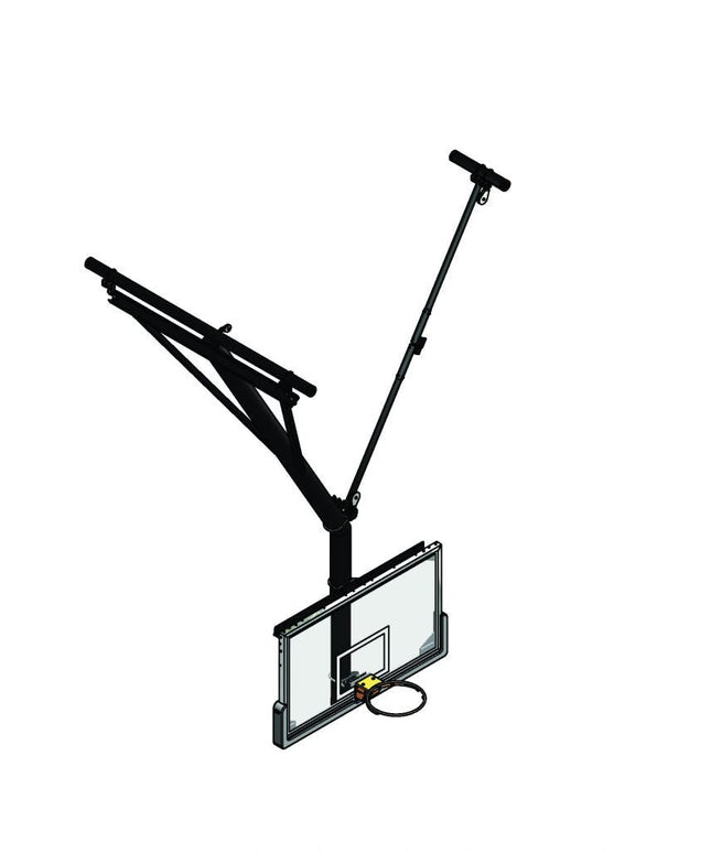 Gared Bent Single Post Side - Braced Side - Folding Ceiling Hung Basketball Backstop | 3209 3209 - Play and Sync