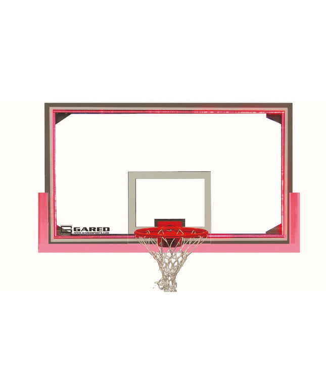 Gared Competition Glass Basketball Backboard with Buzzer Beater Lights | AFRG42LED AFRG42LED - Play and Sync