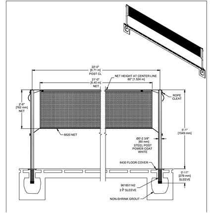 Gared Flick Heavy - Duty Sleeved Badminton System 6740 6740 - Play and Sync