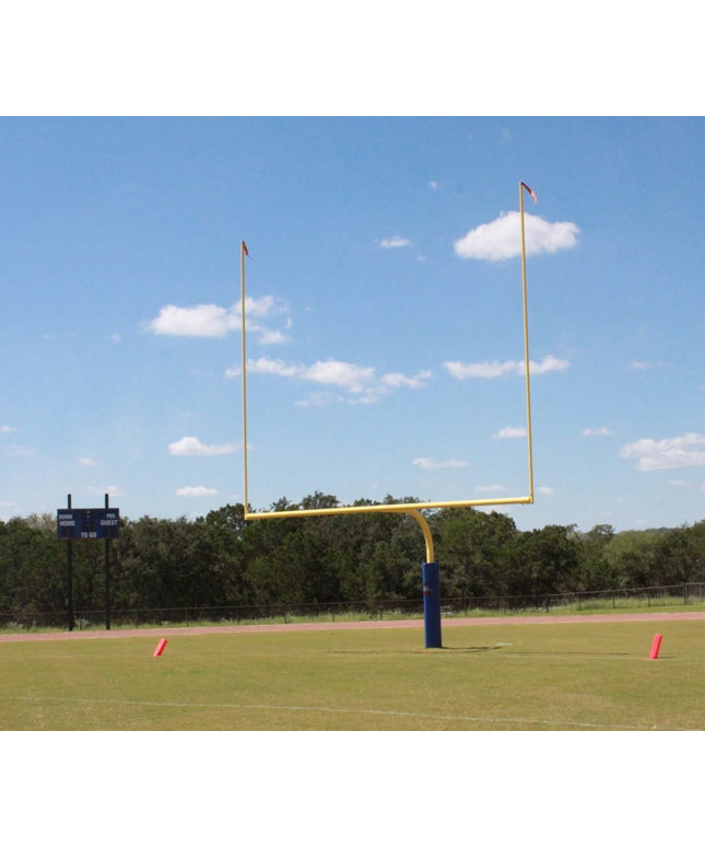 Gared High School 4 - 1/2" O.D. Yellow Football Goalpost, Permanent/Sleeve Mount | FGP401SY FGP401SY - Play and Sync